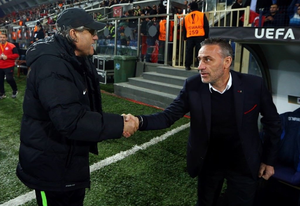 Osmanlıspor - Olympiakos maçından kareler