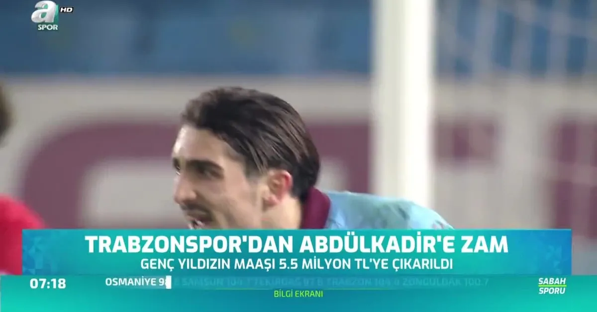 Trabzonspor'dan Abdülkadir Ömür'e zam