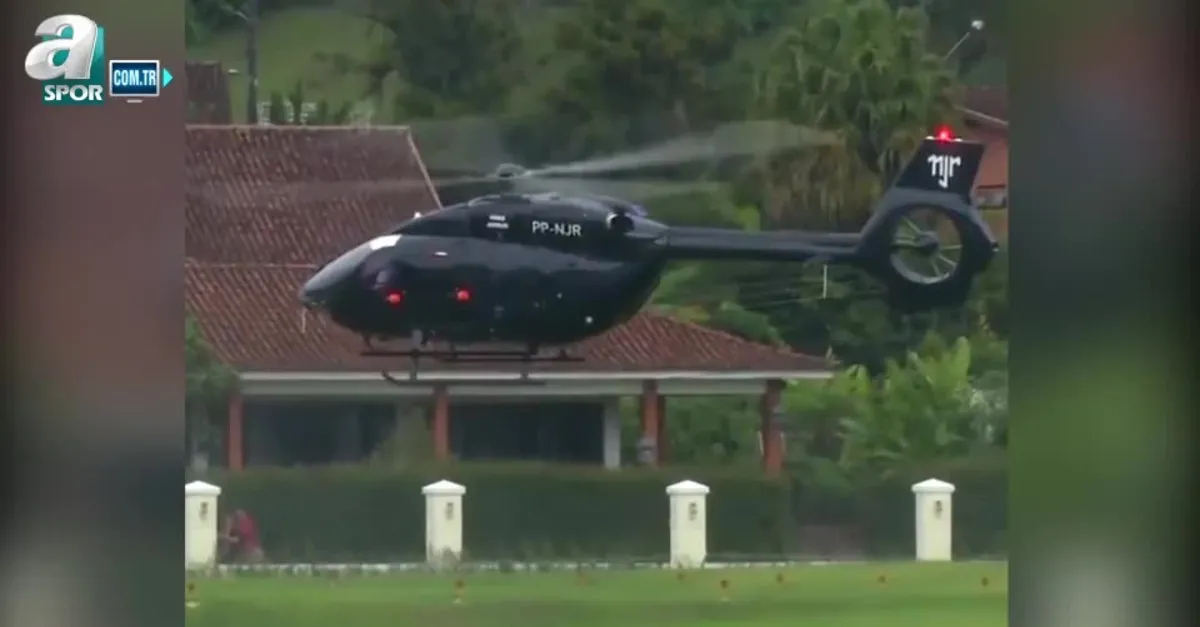 Neymar antrenmana helikopterle geldi