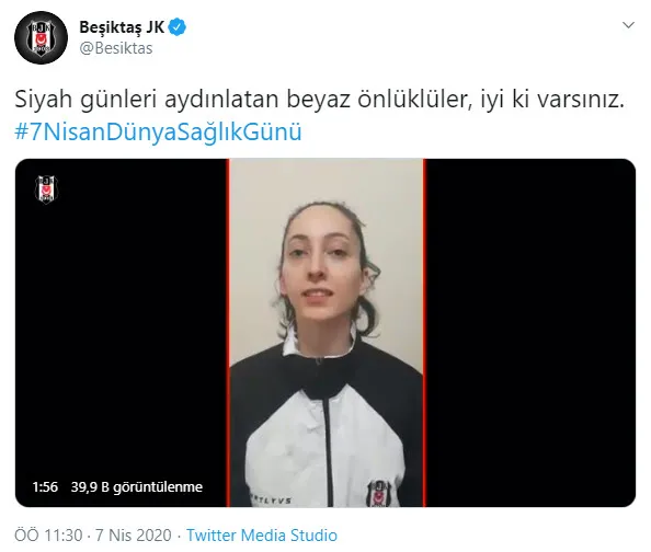 Beşiktaş'tan 'Dünya Sağlık Günü' paylaşımı! "İyi ki varsınız" - 1