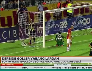 Derbide goller yabancılardan
