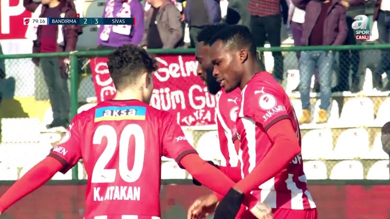 Bandırmaspor Sivasspor: 2-4 Maç sonucu