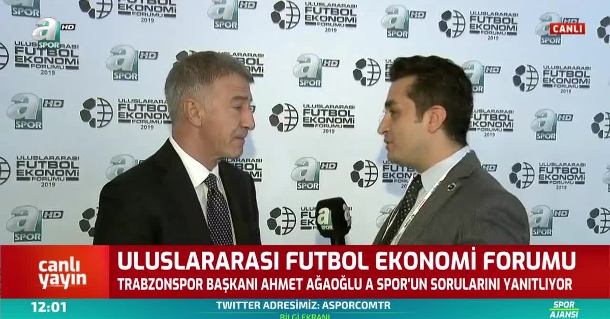Trabzonspor Başkanı Ahmet Ağaoğlu A Spor'un sorularını yanıtladı