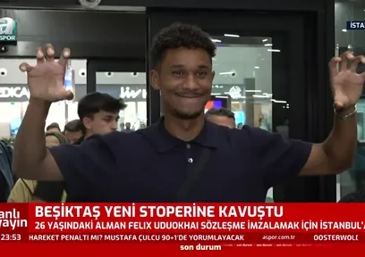 Beşiktaş'ın yeni transferi Uduokhai, İstanbul'da!