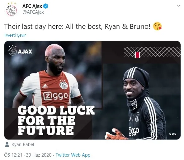 Ajax Ryan Babel'le yolların ayrıldığını resmen açıkladı! - 1