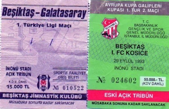 Eski maç biletleri
