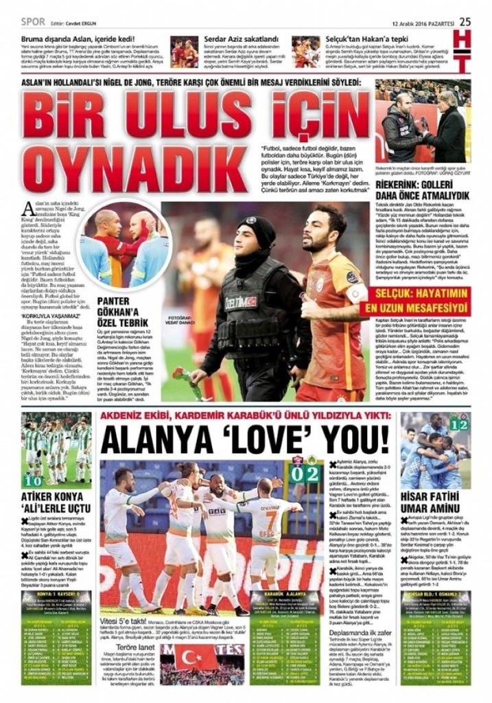 12 Aralık 2016 gazete manşetleri