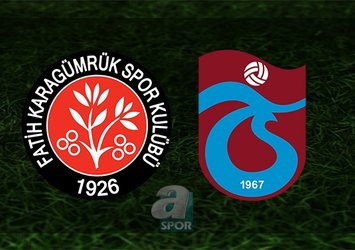 Karagümrük - Trabzonspor | İlk 11'ler belli oldu