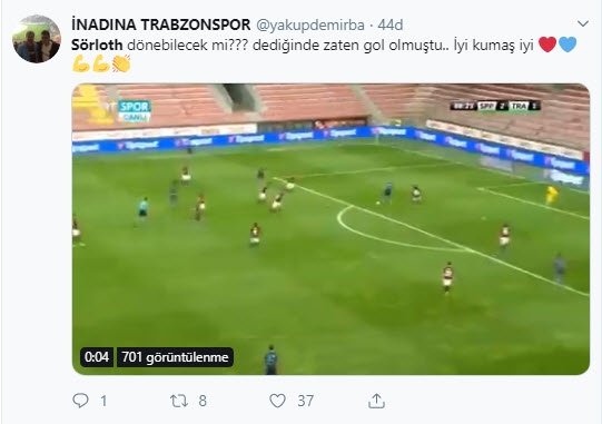 Trabzonspor taraftarından Sörloth paylaÅımları
