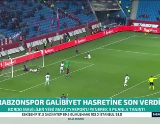 Trabzonspor galibiyet hasretine son verdi