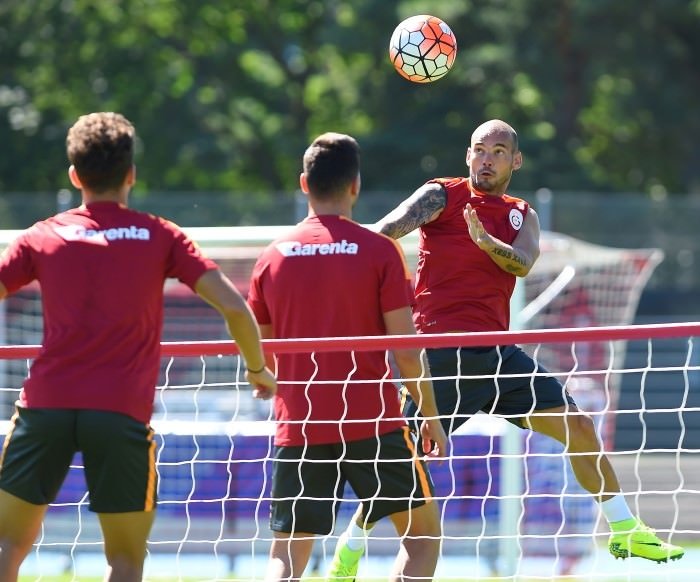 Galatasaray antrenmandan ilginç kareler