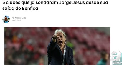 Fenerbahçe’ye Jorge Jesus’ta kötü haber! Atletico Madrid...