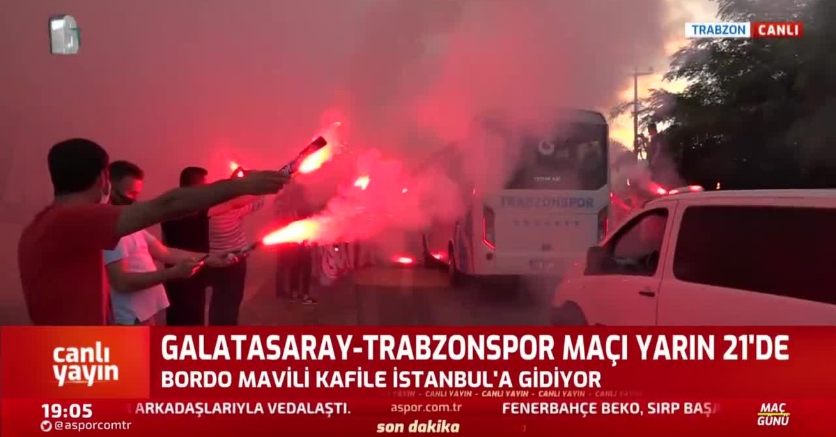 Trabzonspor'a coşkulu uğurlama