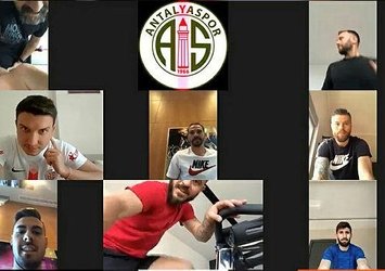 Antalyasporlu futbolcular telekonferansla çalışıyor
