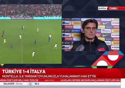 Vincenzo Montella: Yuhalanmayı hak ettik