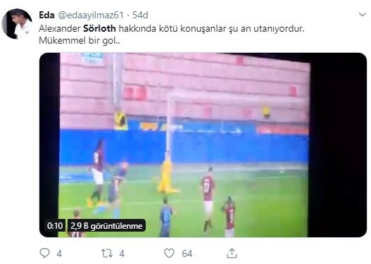 Trabzonspor taraftarından Sörloth paylaÅımları