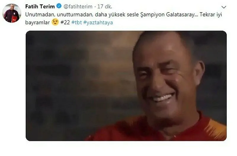 Fatih Terim'den 'şampiyonluk' vurgulu bayram mesajı - 1