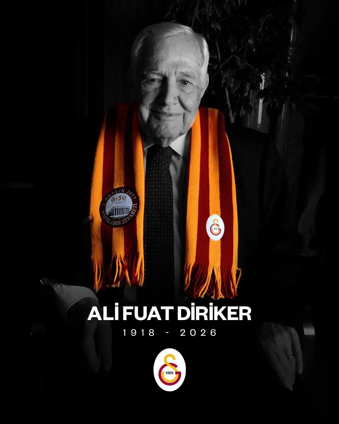 Galatasaray'ın en kıdemli üyesi Ali Fuat Diriker vefat etti