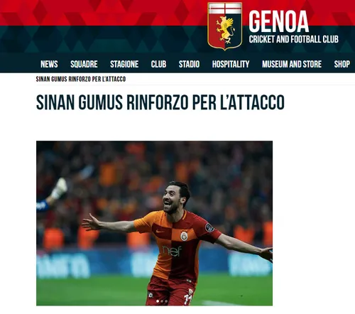 İtalyan ekibi Genoa, Sinan Gümüş'ü kadrosuna kattı - 1