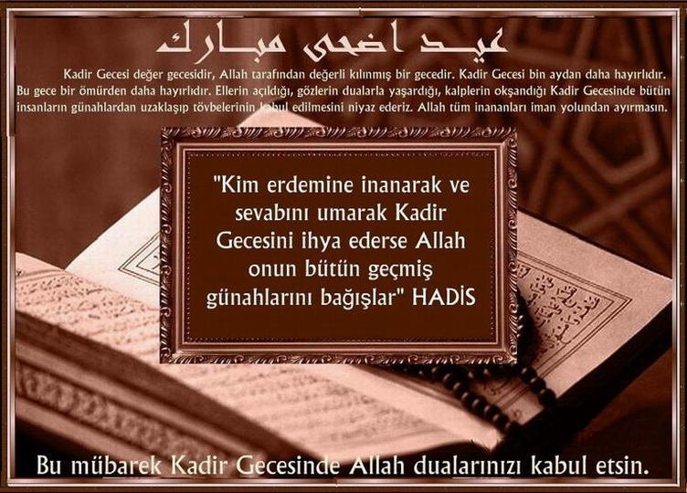 2017 yılı resimli Kadir Gecesi mesajları