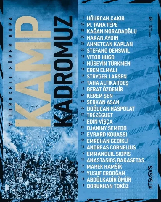 Trabzonspor Süper Kupa maçı kamp kadrosunu açıkladı! - 1