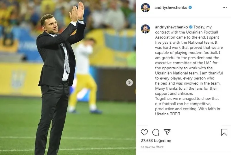 Ukrayna'da Andriy Shevchenko dönemi sona erdi! - 1