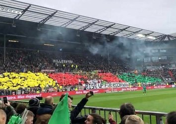 Terör sevici St. Pauli! Tribünde skandal pankart...