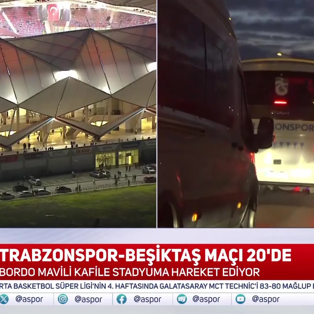 Trabzonspor kafilesi stadyuma hareket etti!