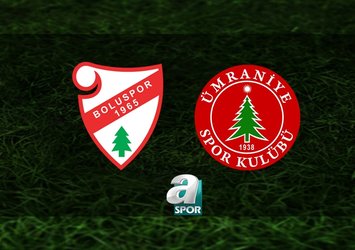 Boluspor-Ümraniyespor maçı saat kaçta?