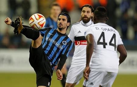 C.Brugge-Beşiktaş maçından kareler