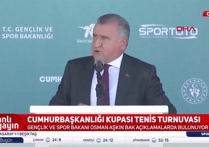 Osman Aşkın Bak Cumhurbaşkanlığı Kupası Tenis Turnuvası açılışında konuştu! "Avrupa ve Dünya Olimpiyat şampiyonları çıkmasını istiyoruz"