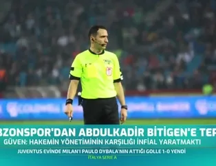 Trabzonspor'dan hakem tepkisi