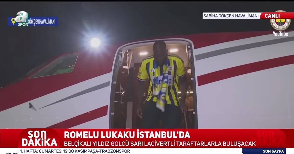 Lukaku, Fenerbahçe için İstanbul'da!