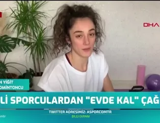 Milli sporculardan "Evde Kal" çağrısı