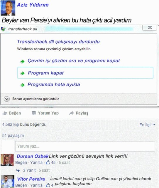 En komik transfer dönemi capsleri
