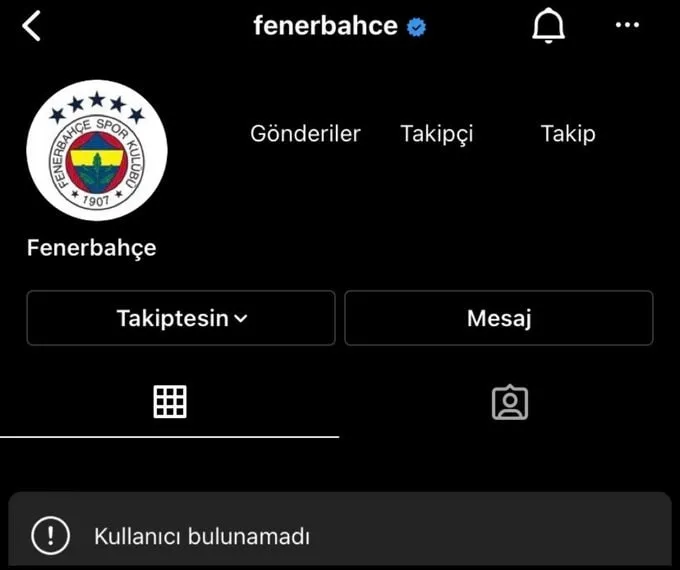 Fenerbahçe'ye şok! Instagram hesabı kapatıldı - 1