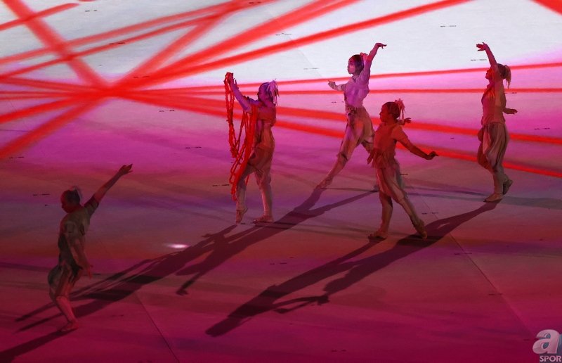 Son dakika spor haberi: Tokyo 2020 Olimpiyatları açılış töreninde dikkat çeken görüntüler!