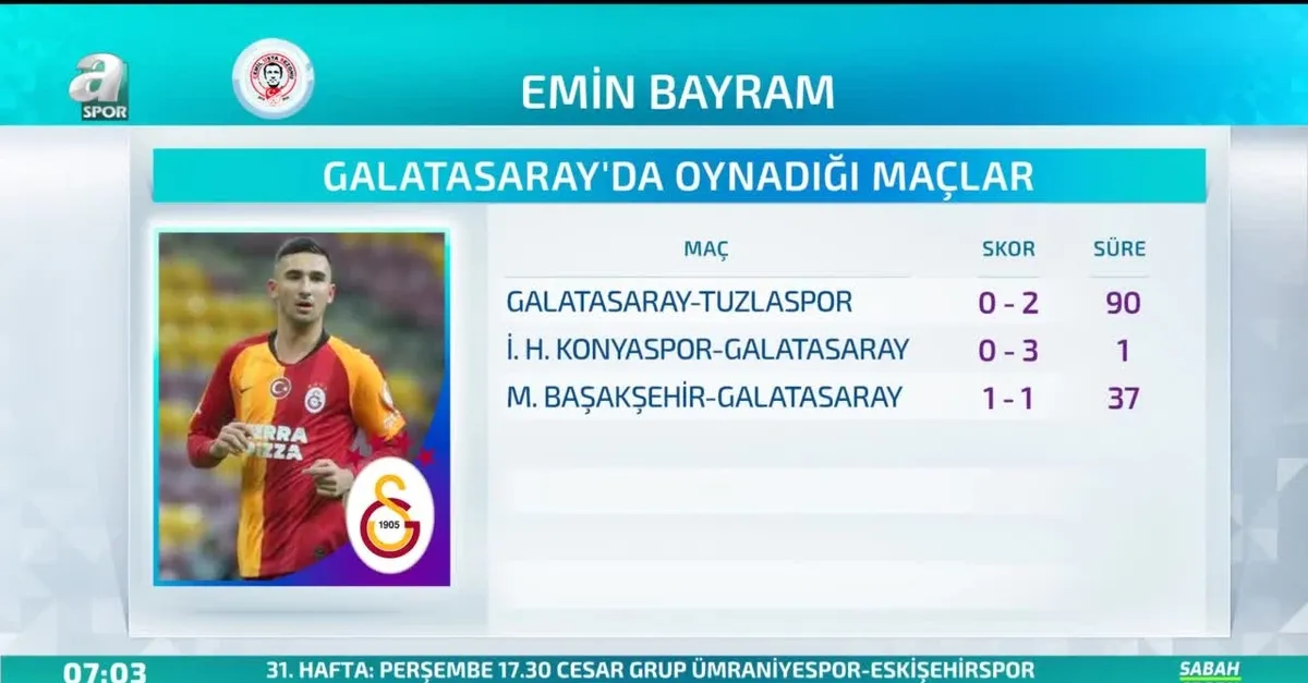 Galatasaray'da Emin Bayram göze girdi