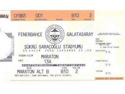 Eski maç biletleri