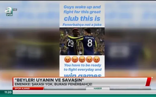 Emenike'den Fenerbahçeli futbolculara tepki