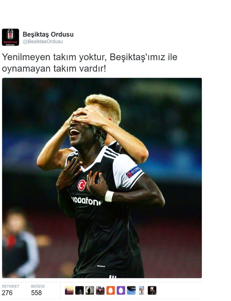 Beşiktaş’ın Napoli zaferinin sosyal medya yankıları