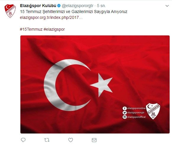 Spor camiasından 15 Temmuz mesajları