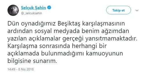 Selçuk Şahin'den o iddialara yalanlama - 1