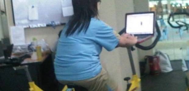 Spor salonlarından tuhaf görüntüler