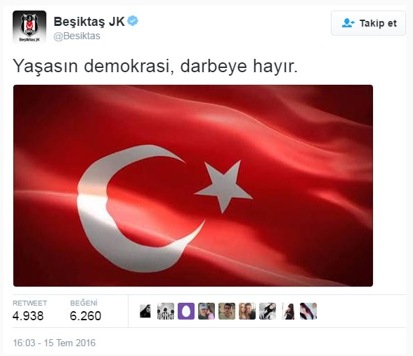 Spor dünyasından darbe girişimine tepkiler!