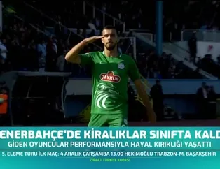 Fenerbahçe'de kiralıklar sınıfta kaldı