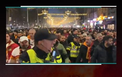 Galatasaray taraftarından Hollanda’da Filistin’e destek!