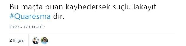 ’’Hey Quaresma come to kendine’’