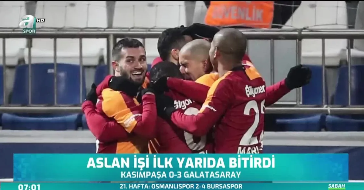 Aslan ilk yarıda işi bitirdi
