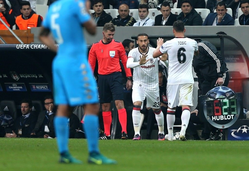 Beşiktaş-Napoli karşılaşmasından kareler